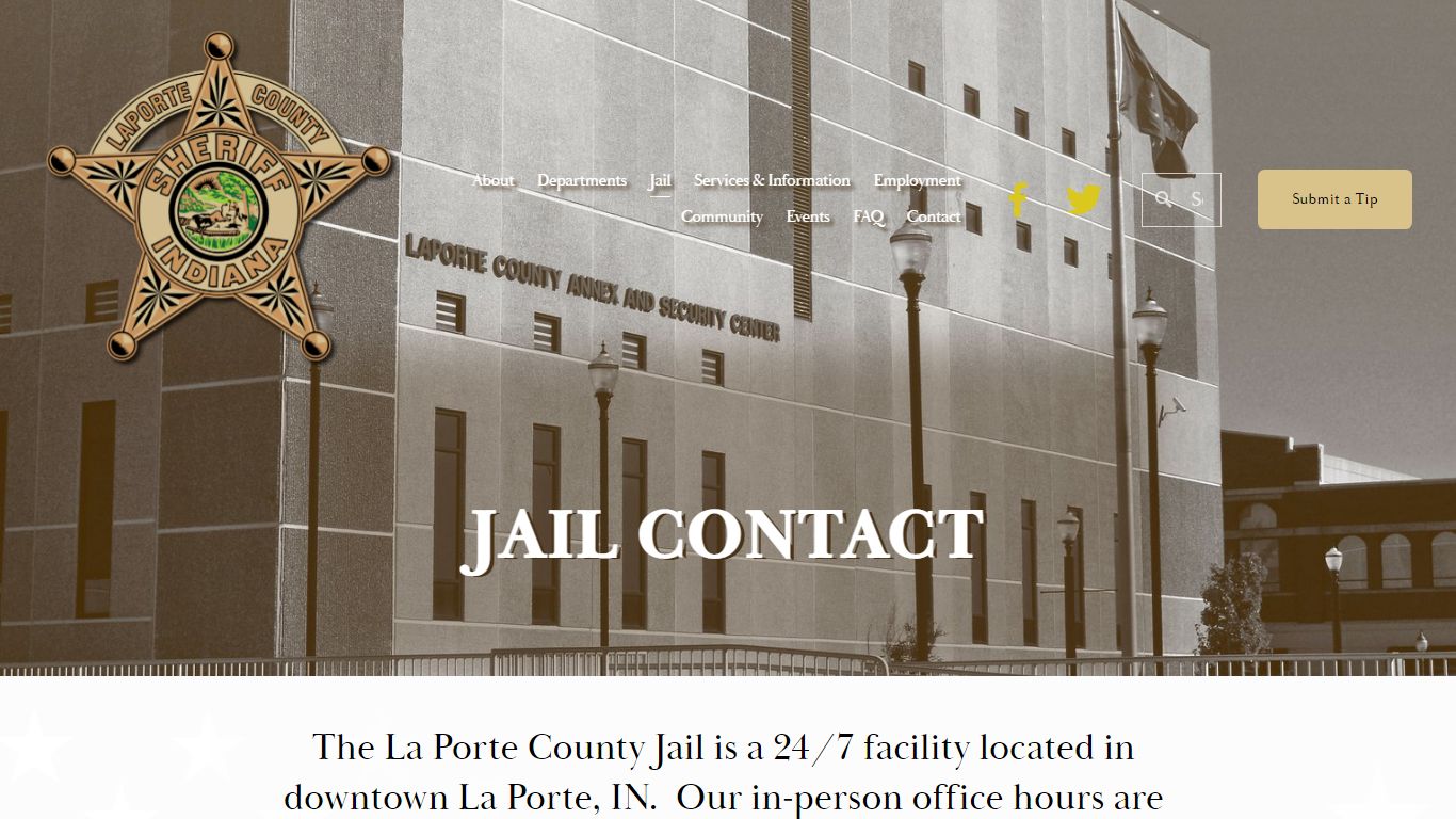 Jail Contact — La Porte County Sheriff's Office