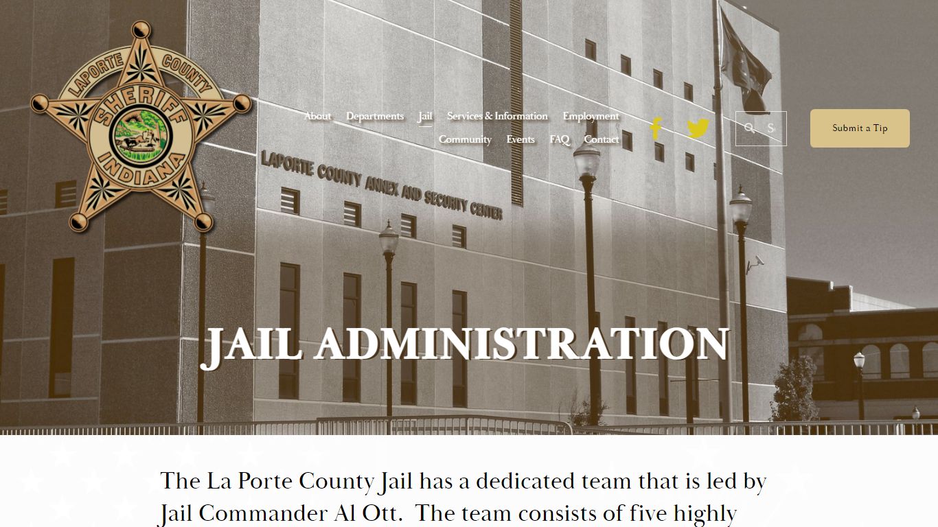 Jail Administration — La Porte County Sheriff's Office