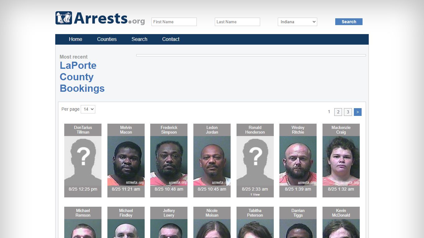 LaPorte County Arrests and Inmate Search